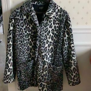 Grey Leopard Bloomingdales Car Coat